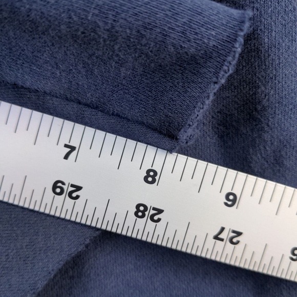 Nike Men's Cut Off Sweat Shorts Blue Size Small Cotton Blend Slash Pockets - Picture 9 of 10